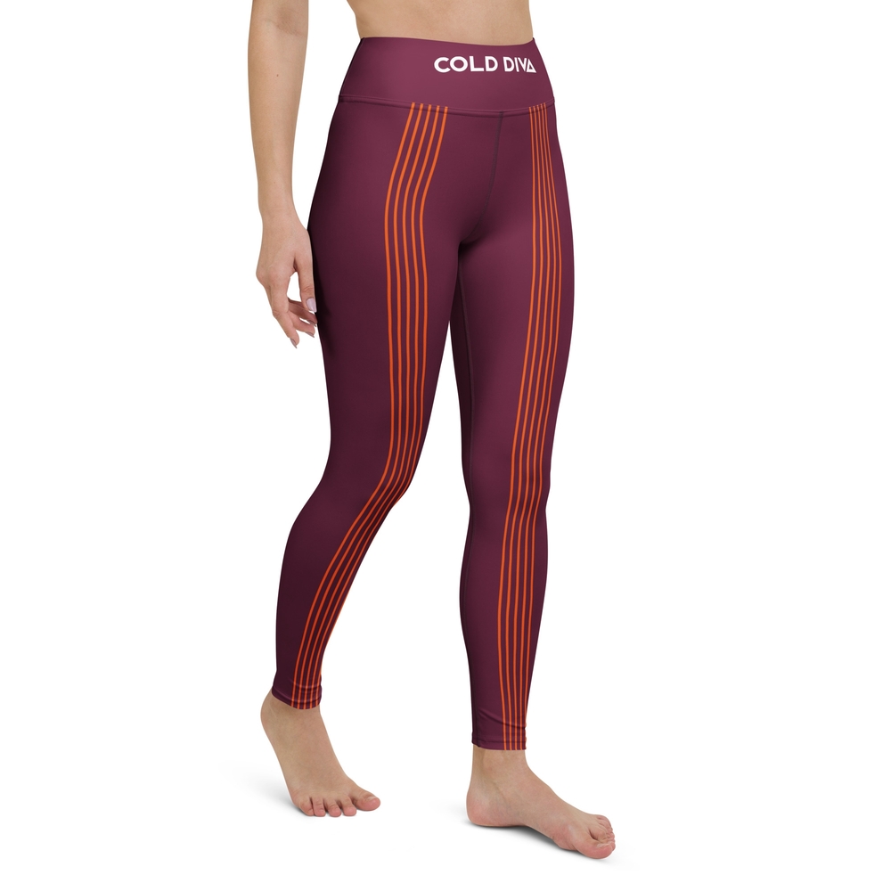 Cold Diva High-Waisted Leggings with Vertical Stripes